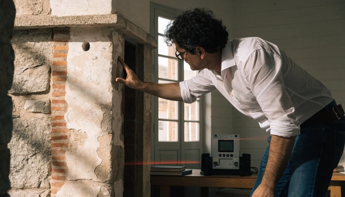 Revisión de documentación de un inmueble en una mesa de oficina con luz natural