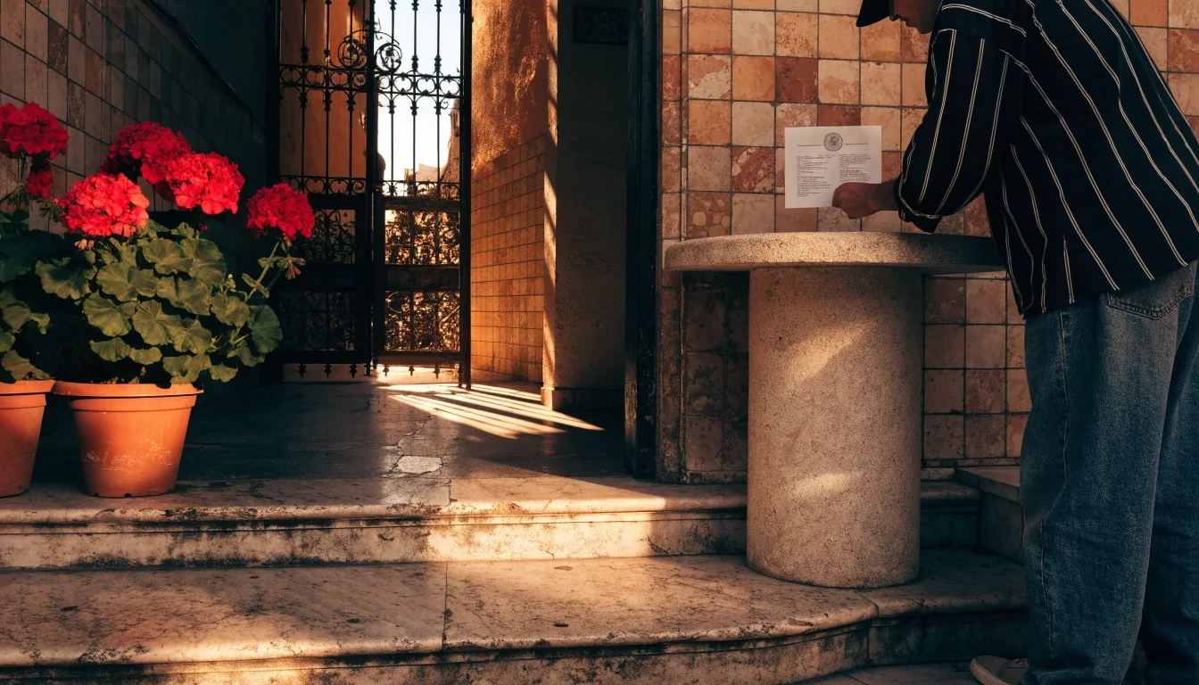 Calle del centro de Málaga al atardecer con viviendas en alquiler