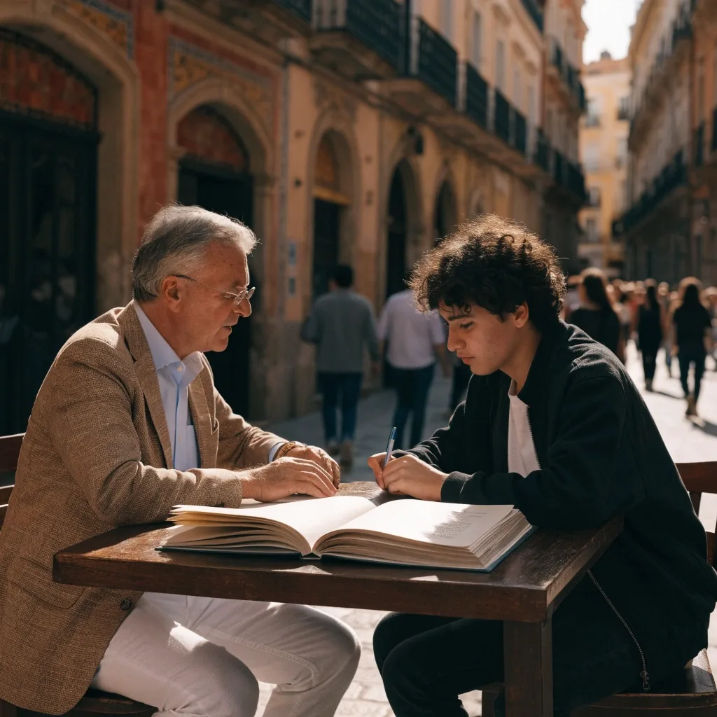 Calle del centro de Málaga con fachadas históricas y peatones
